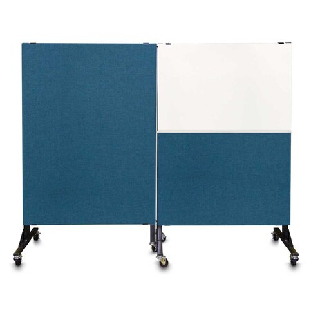 United Visual Products Sliding Door Indoor Enclosed Corkboard, 4 UV9001ACS-BLACK-COBACC